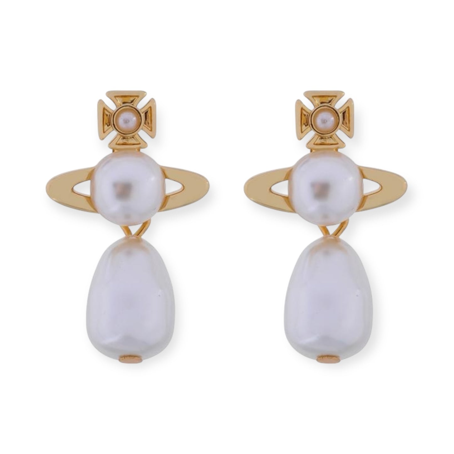 Mini Pearl Orb Pendant Hanging Pearl Drop Earrings (4 Colors)