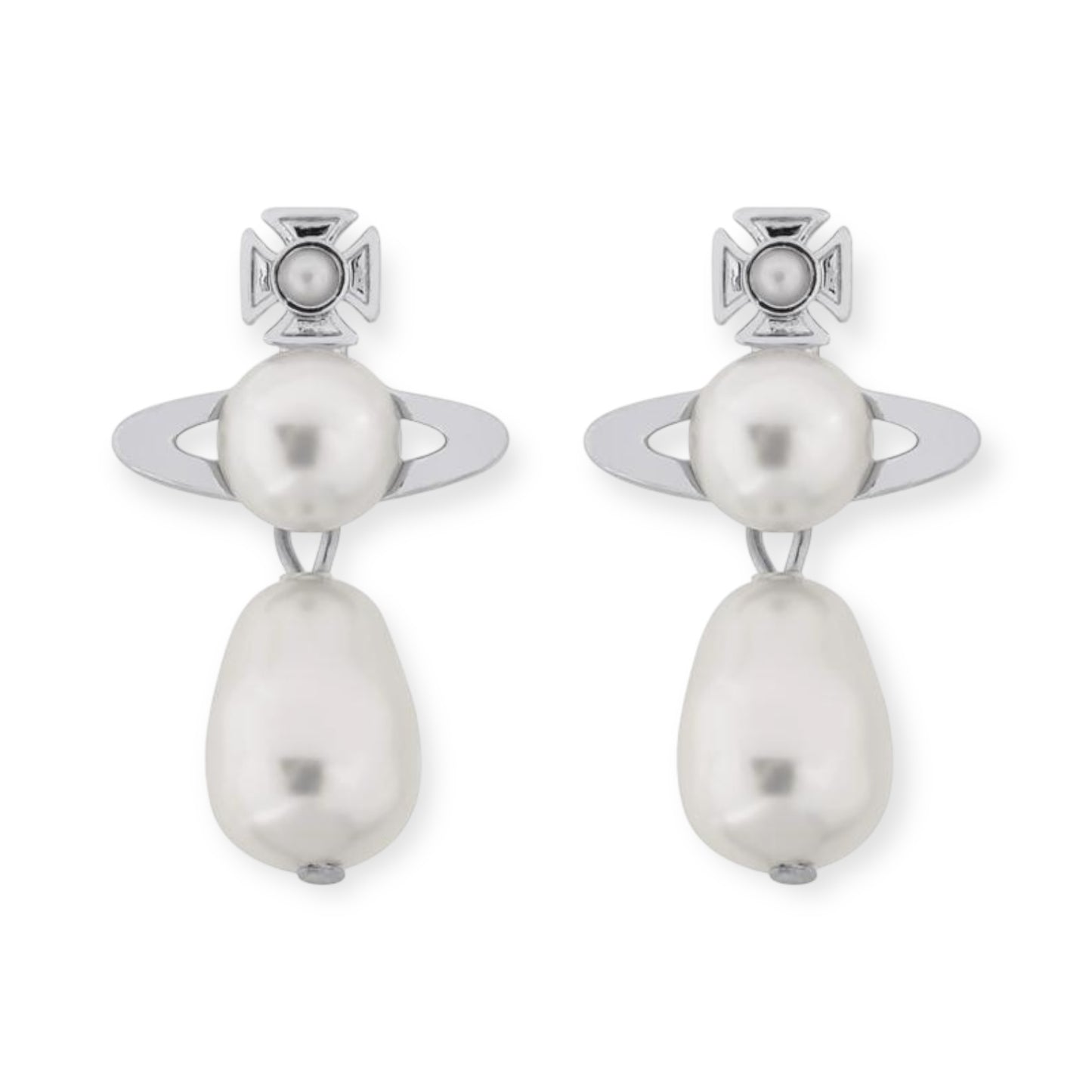 Mini Pearl Orb Pendant Hanging Pearl Drop Earrings (4 Colors)