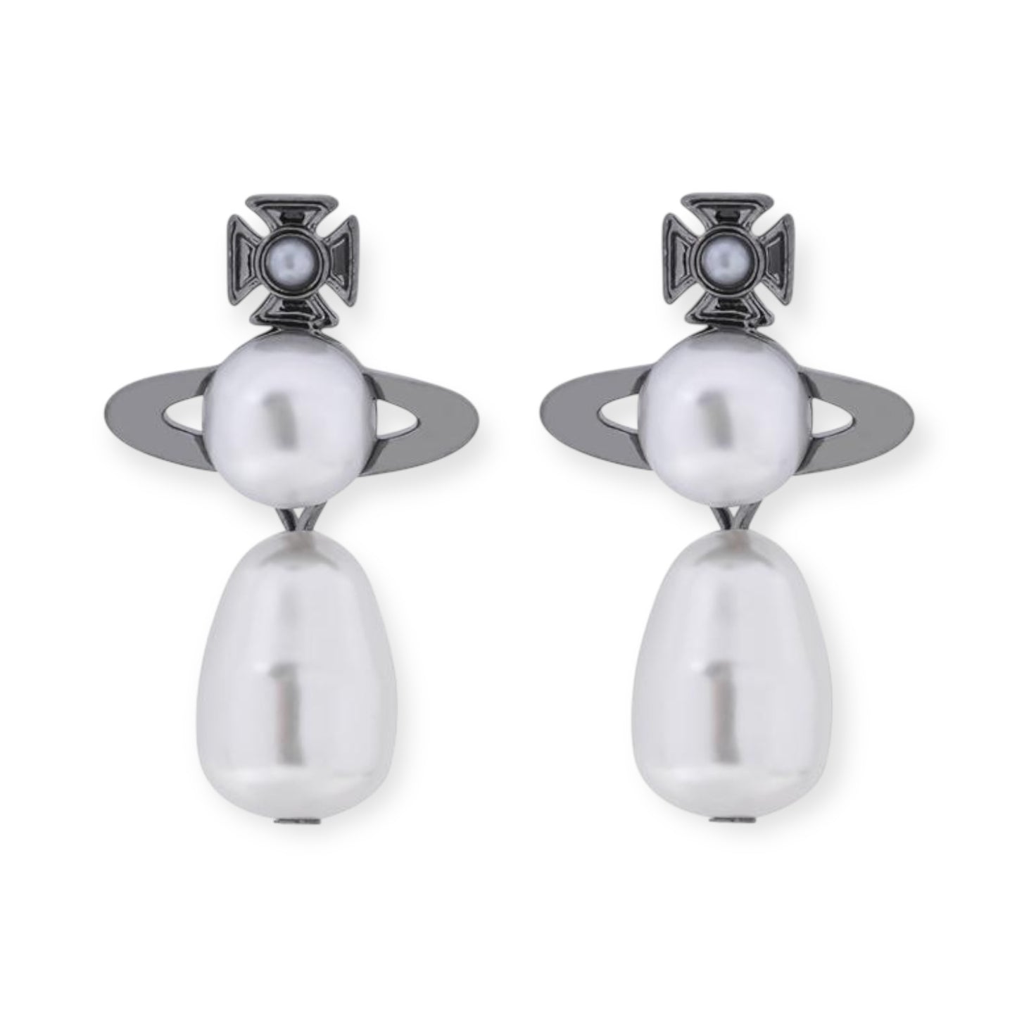 Mini Pearl Orb Pendant Hanging Pearl Drop Earrings (4 Colors)