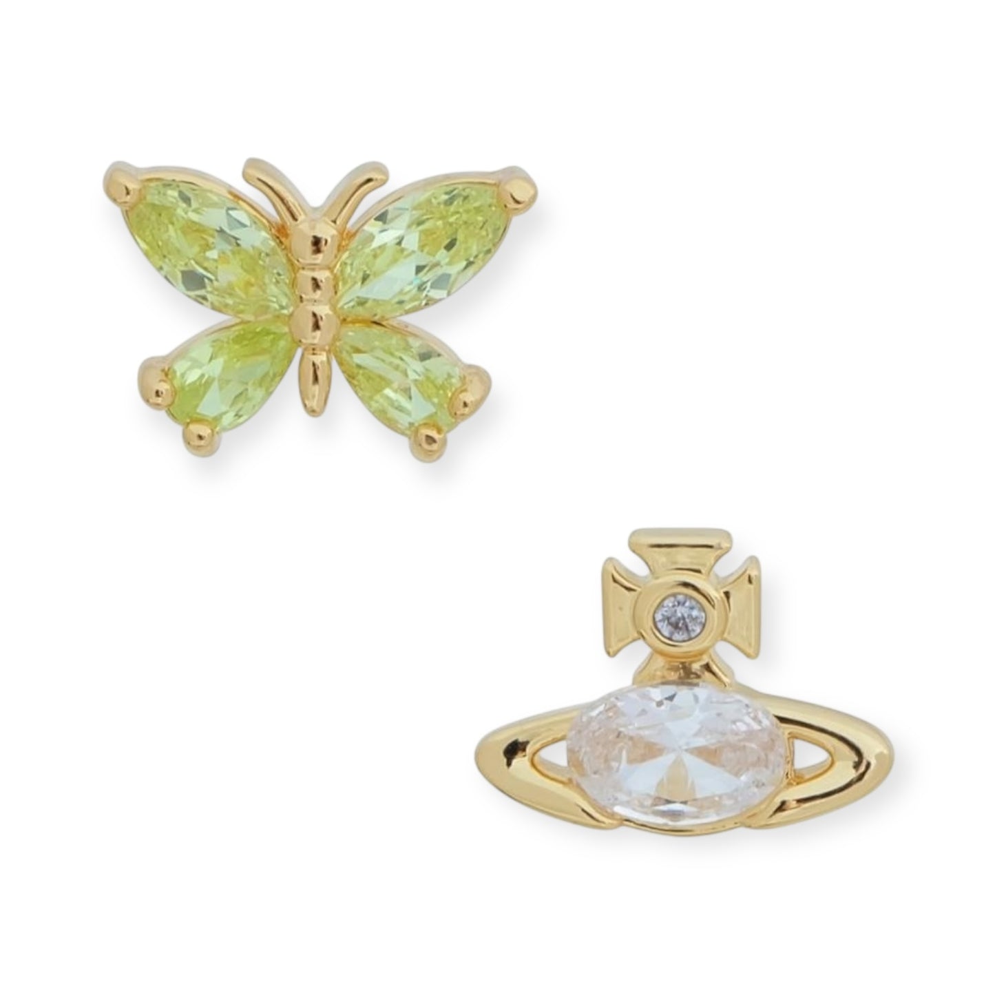 Butterfly Gemstone Earrings (3 Colors, 2 Styles)