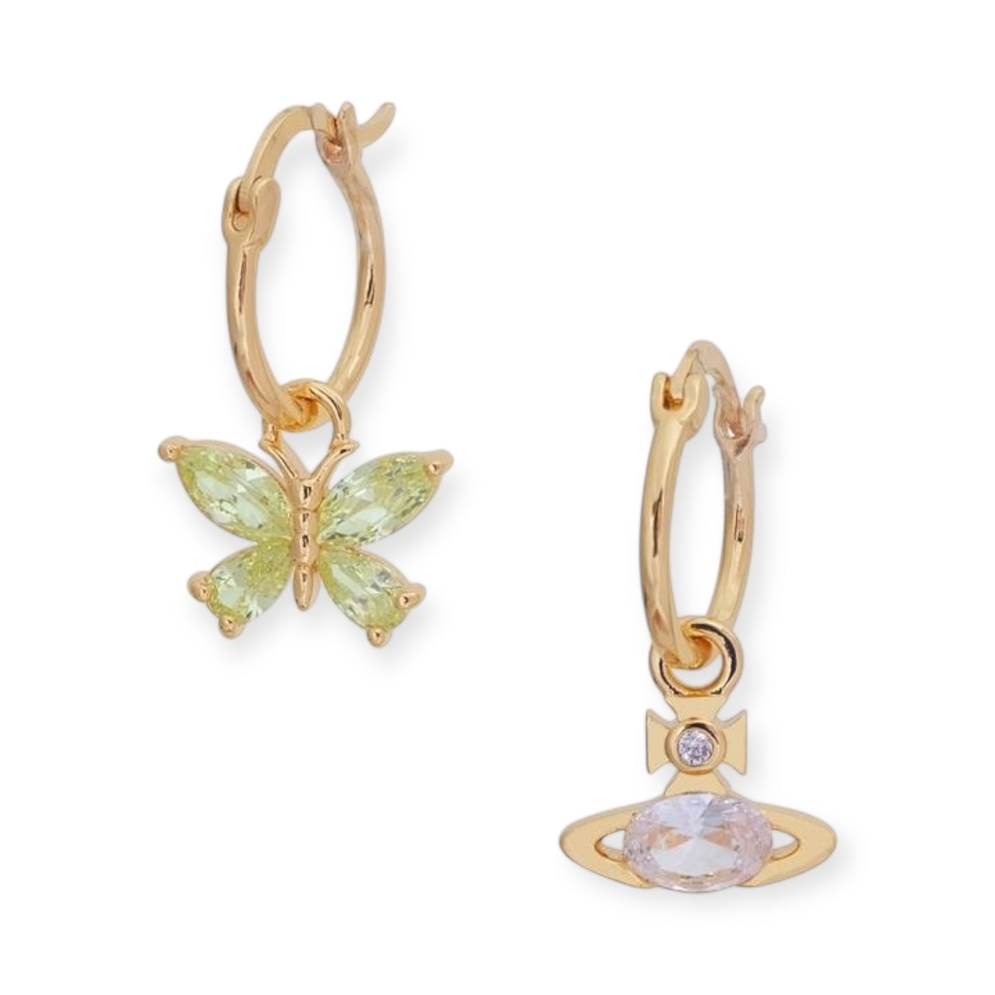 Butterfly Gemstone Earrings (3 Colors, 2 Styles)