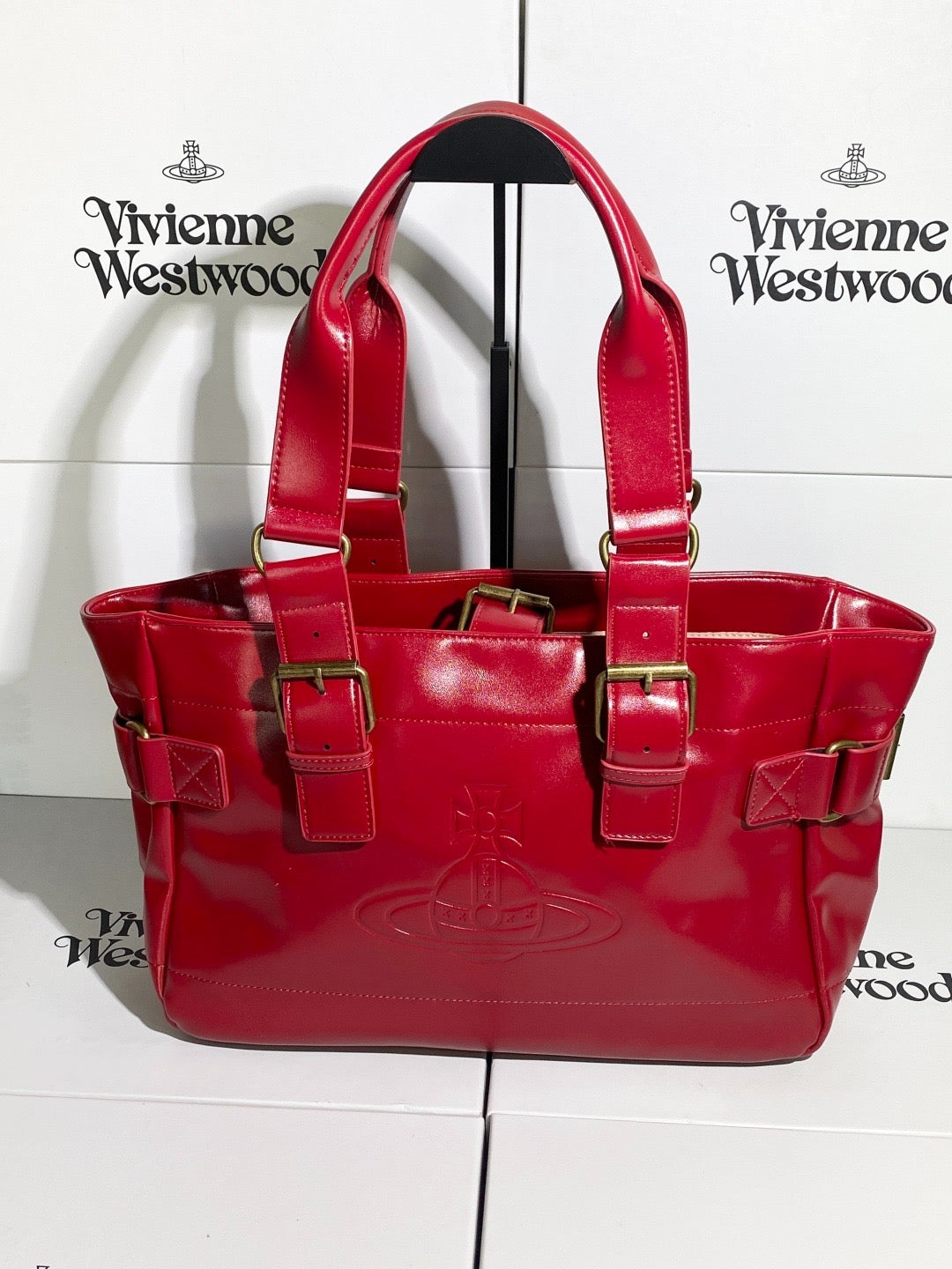 Red Orb Design Messenger Tote Hand Bag