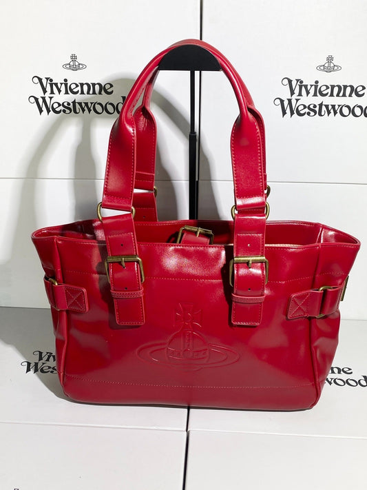 Red Orb Design Messenger Tote Hand Bag