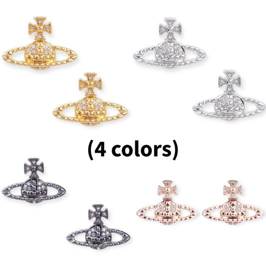 Abstract Shape Multigem 2D Orb Earrings (4 Colors)