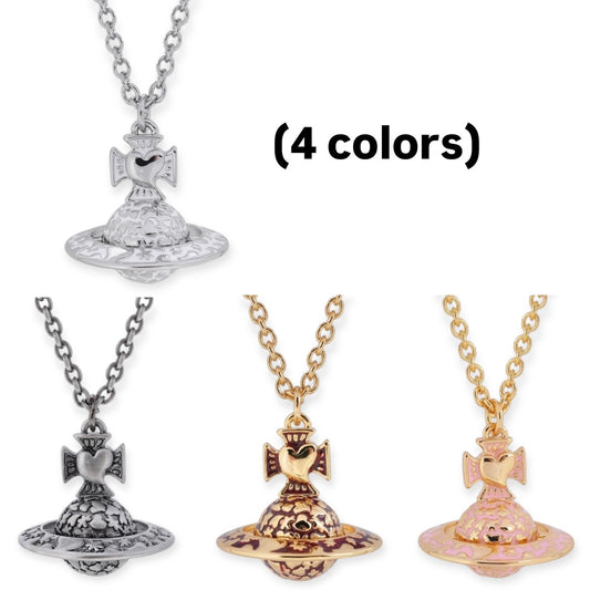 Graffiti Pattern Orb Pendant Necklace (4 Colors)