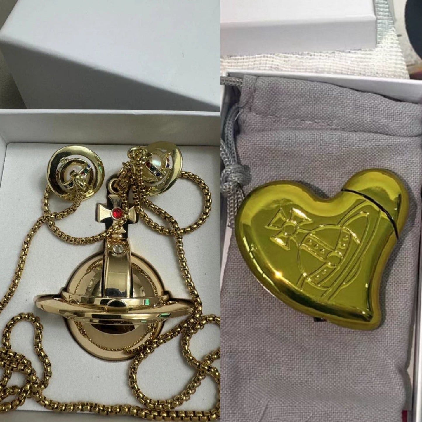 Gold Shins Orb Lighter & Heart Orb Lighter Combo Bundle