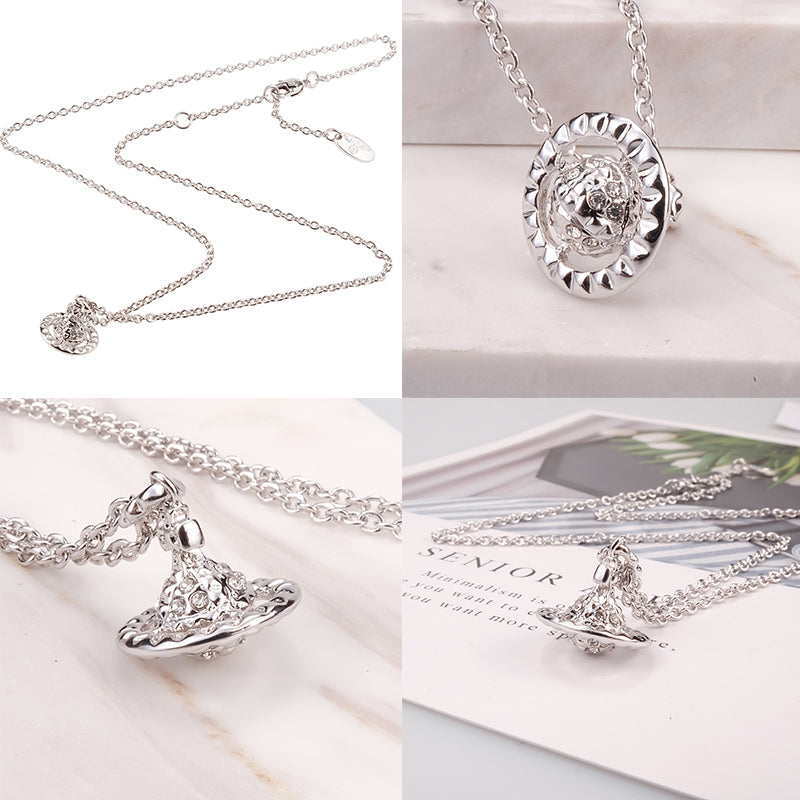 Abstract Shape Multigem 3D Orb Necklace (5 Colors)