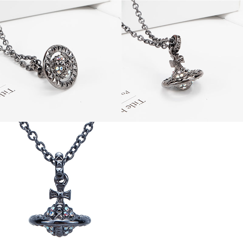 Abstract Shape Multigem 3D Orb Necklace (5 Colors)