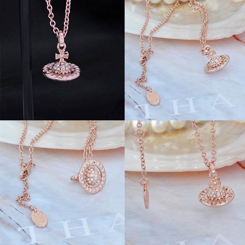 Abstract Shape Multigem 3D Orb Necklace (5 Colors)