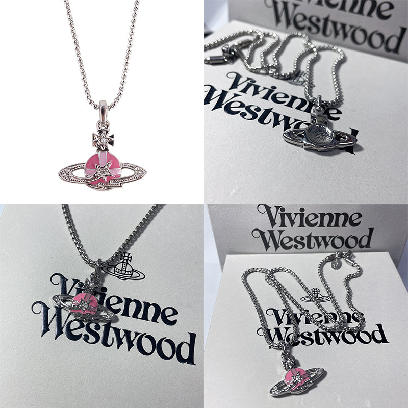 Multicolor Mini 10MM Orb Shooting Star Saturn Necklace (3 colors)