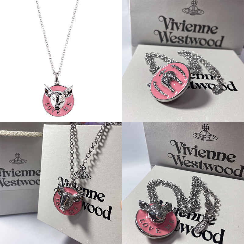 Pig Pink Love Me Pendant Necklace