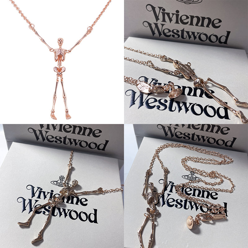 Skeleton Body Pendant Necklace (3 Colors)