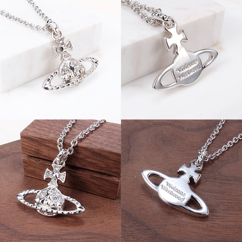 Abstract Shape Multigem 2D Orb Necklace (4 colors)