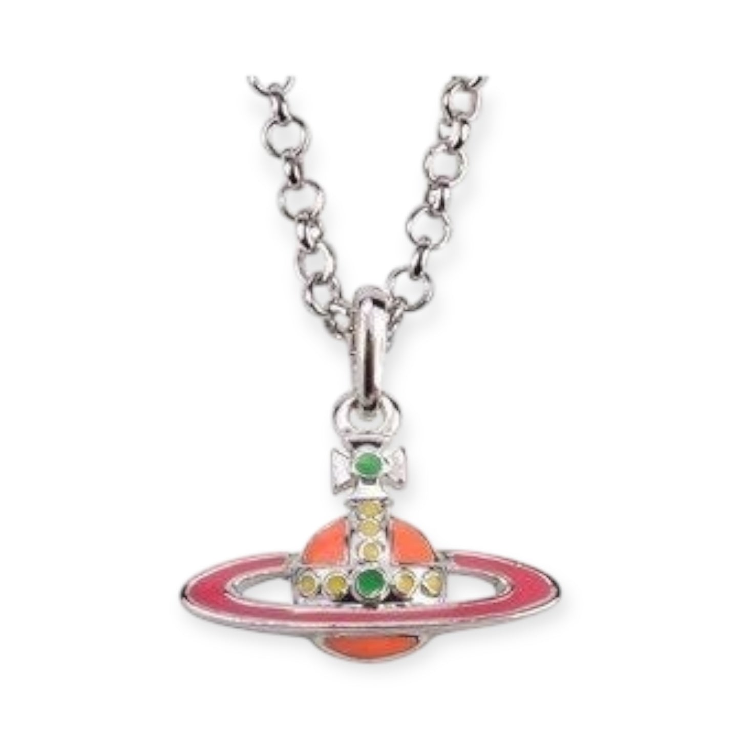 Mini Colorful Abstract 10MM Orb Pendant Necklace (7 Colors)