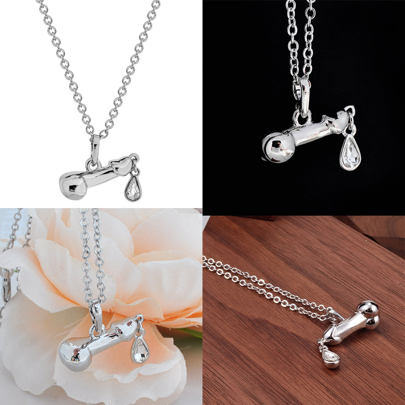 Dripping Diamond Penis Dick Dih Pendant Gold & Silver (2 colors)