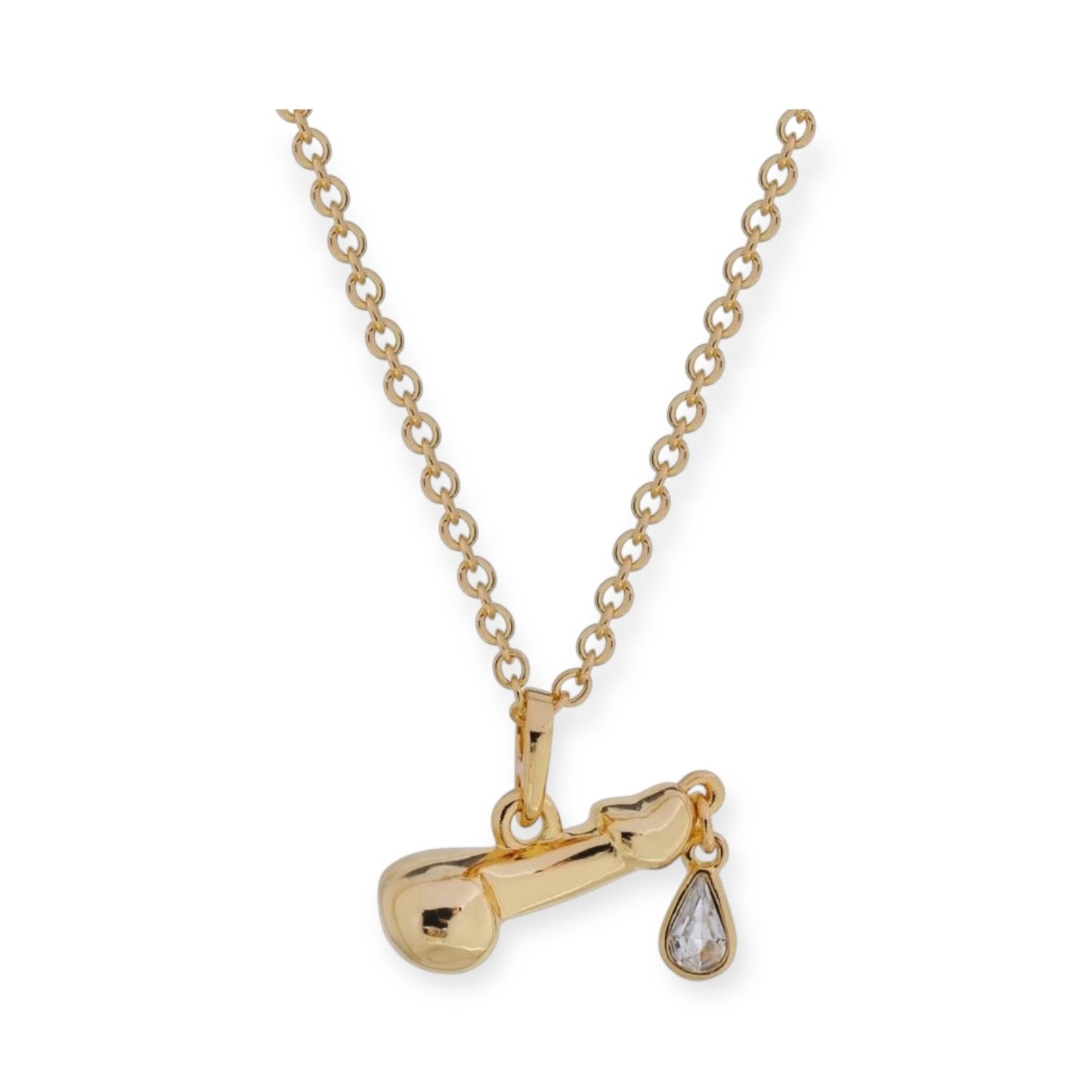 Dripping Diamond Penis Dick Dih Pendant Gold & Silver (2 colors)