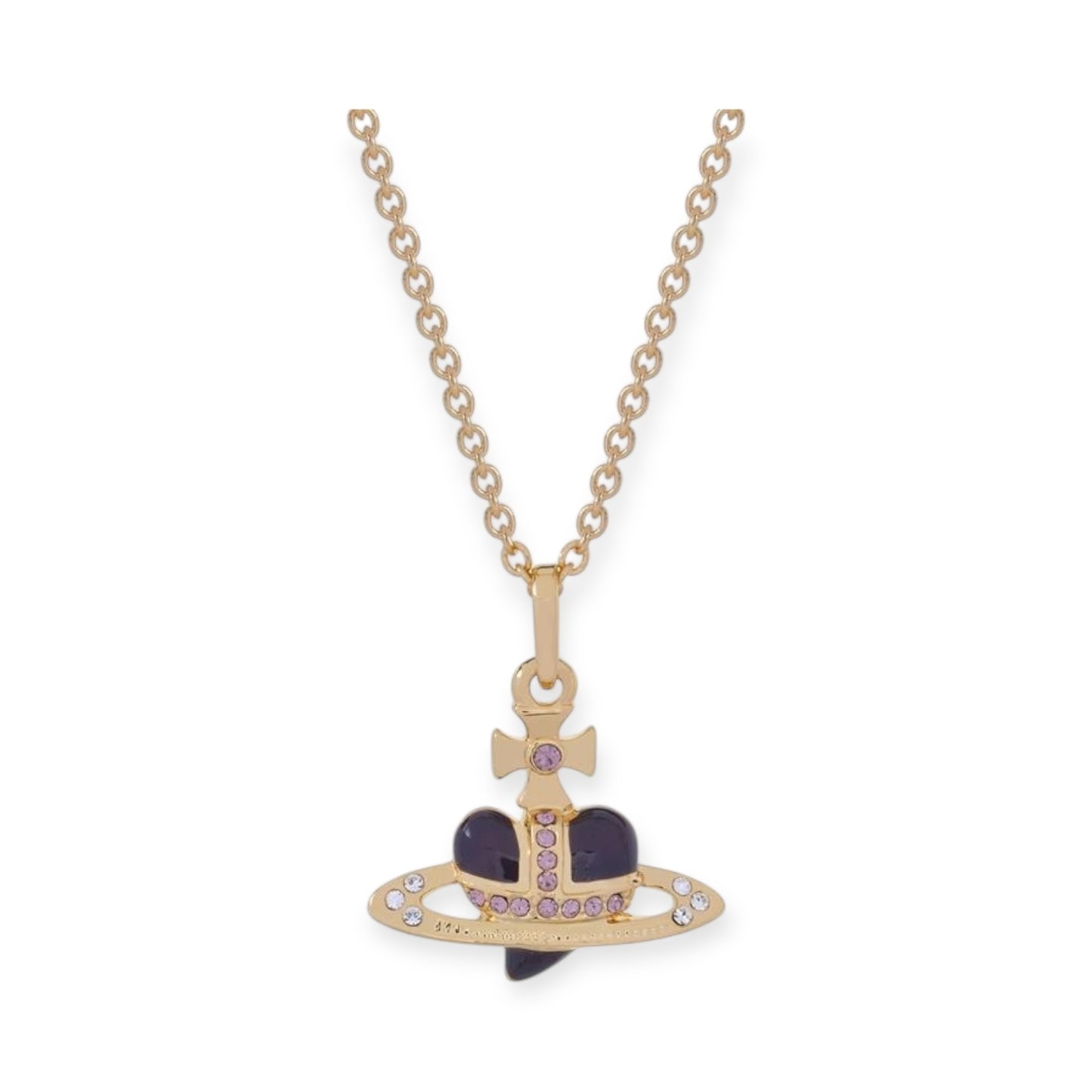 Mini Heart Shape Shaped Orb Design Gold Chain Necklace (7 Colors)