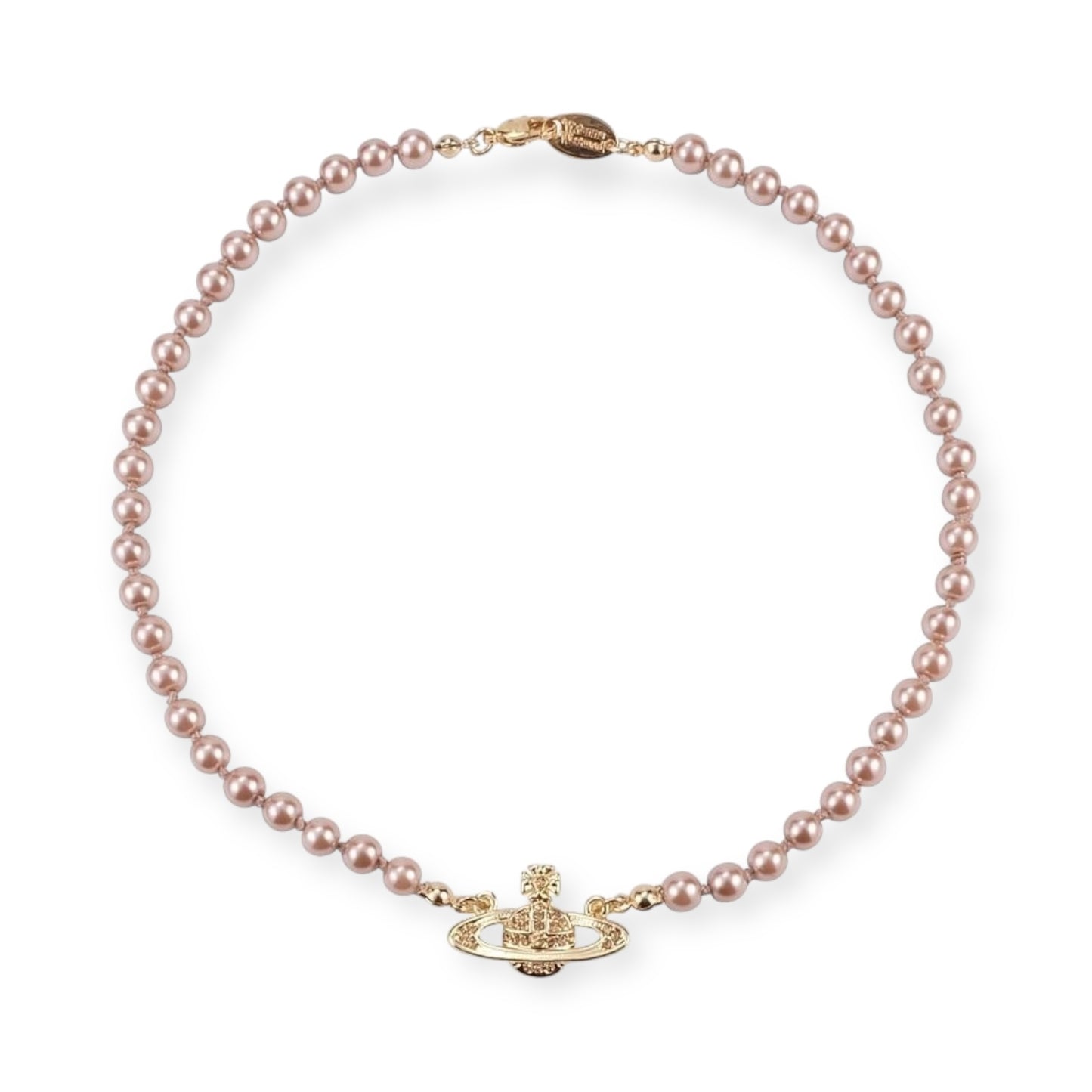 Beaded Pearl Colored Bas Abstract Pendant Orb Necklace (4 Colors)