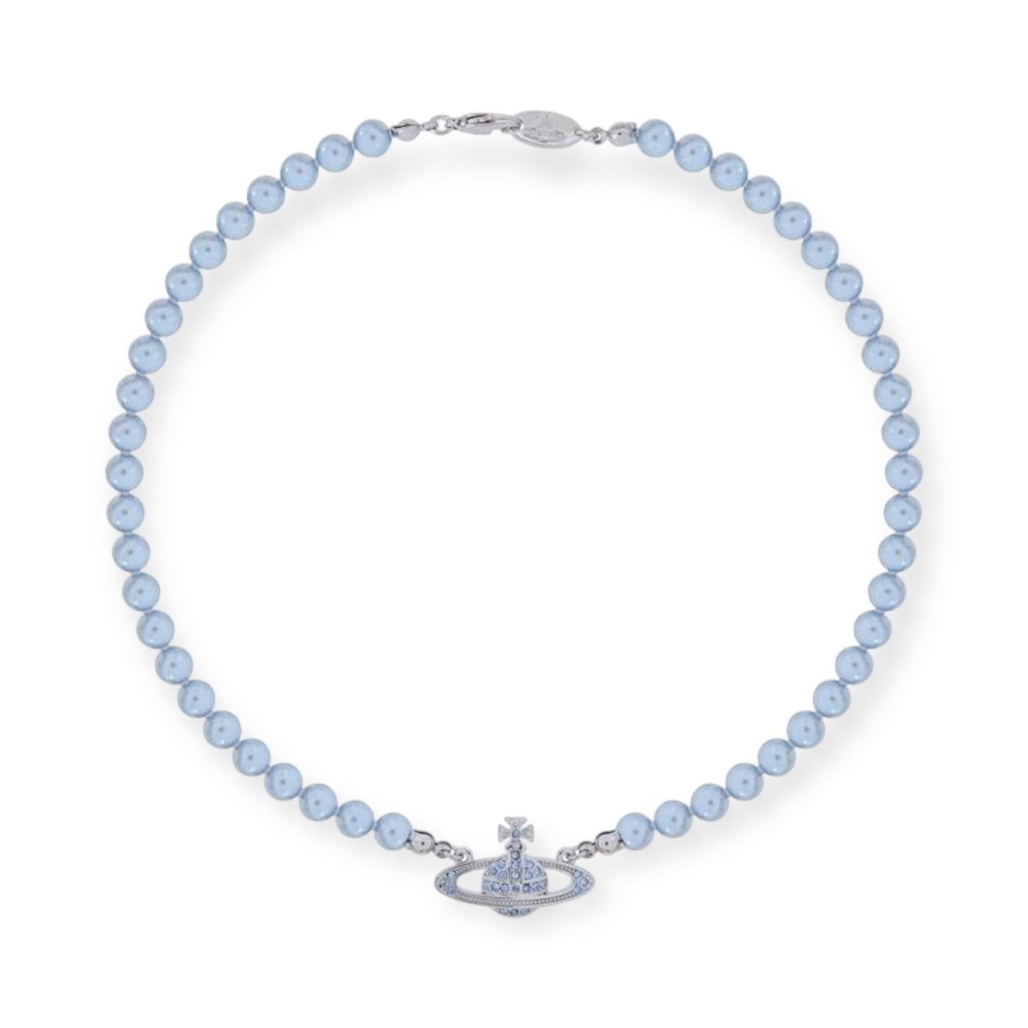 Beaded Pearl Colored Bas Abstract Pendant Orb Necklace (4 Colors)