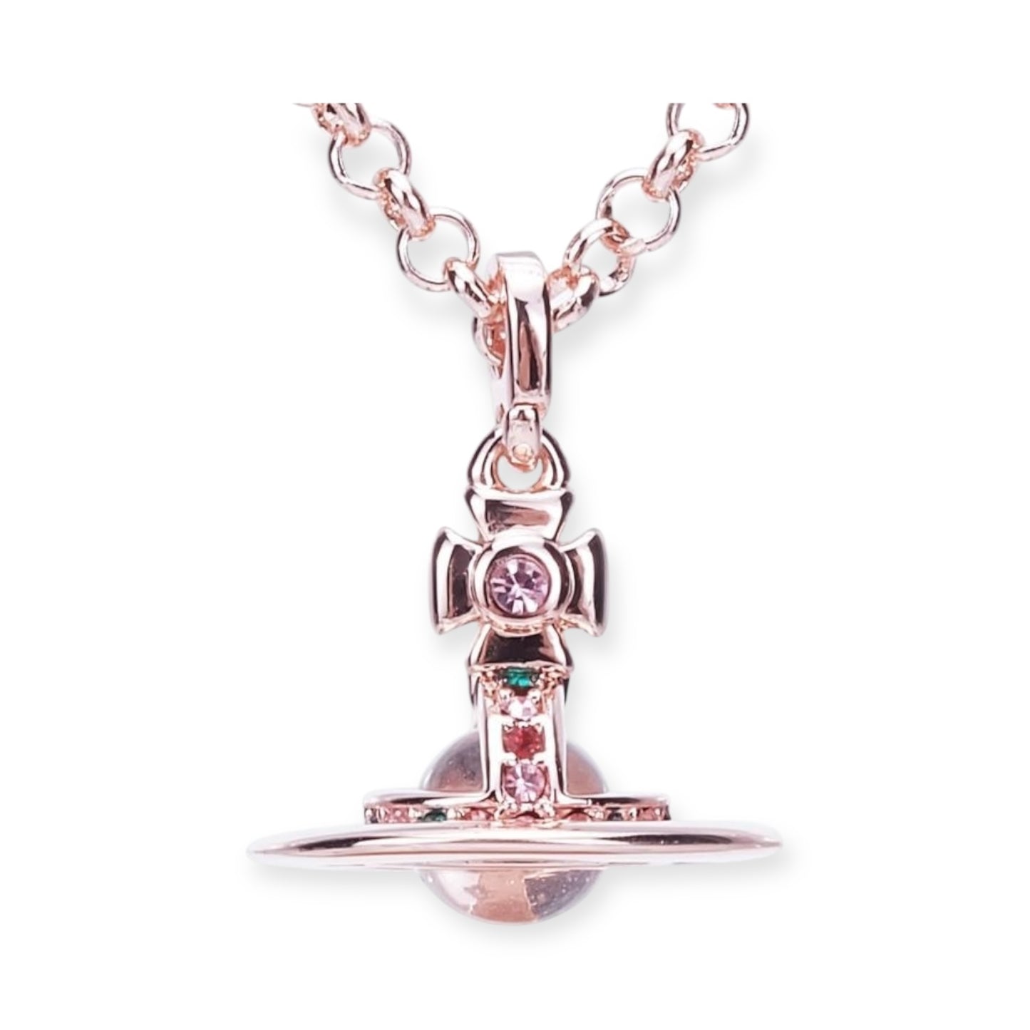 6MM Petite Saturn Orb Pendant Necklace (25 Colors)