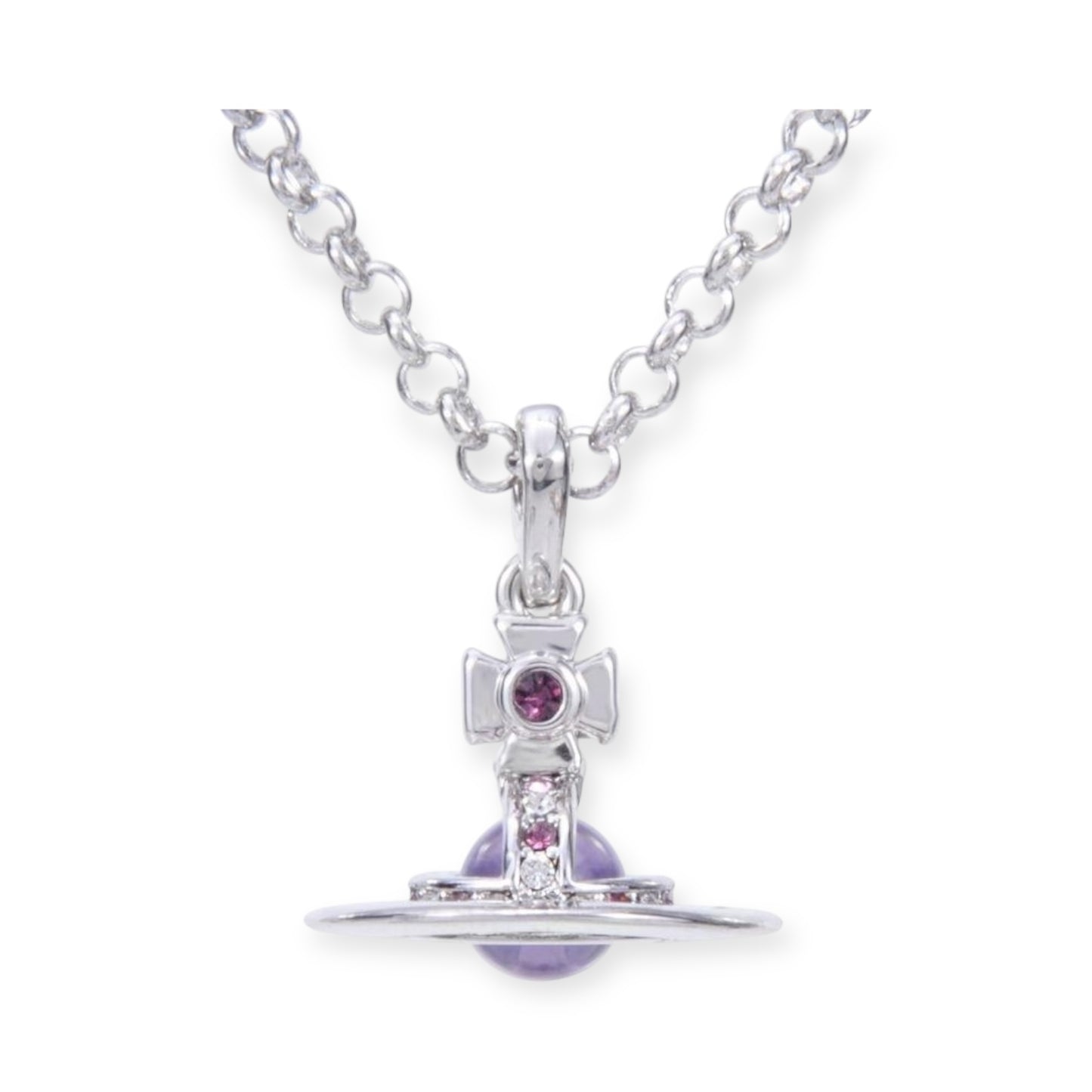 6MM Petite Saturn Orb Pendant Necklace (25 Colors)