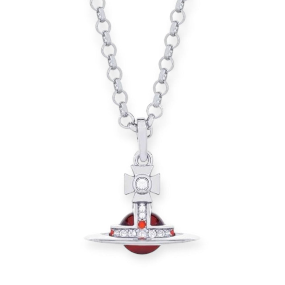 6MM Petite Saturn Orb Pendant Necklace (25 Colors)