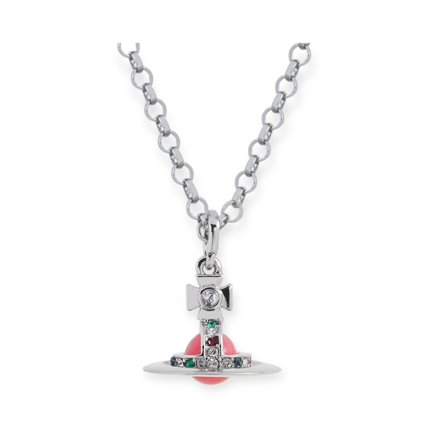 6MM Petite Saturn Orb Pendant Necklace (25 Colors)