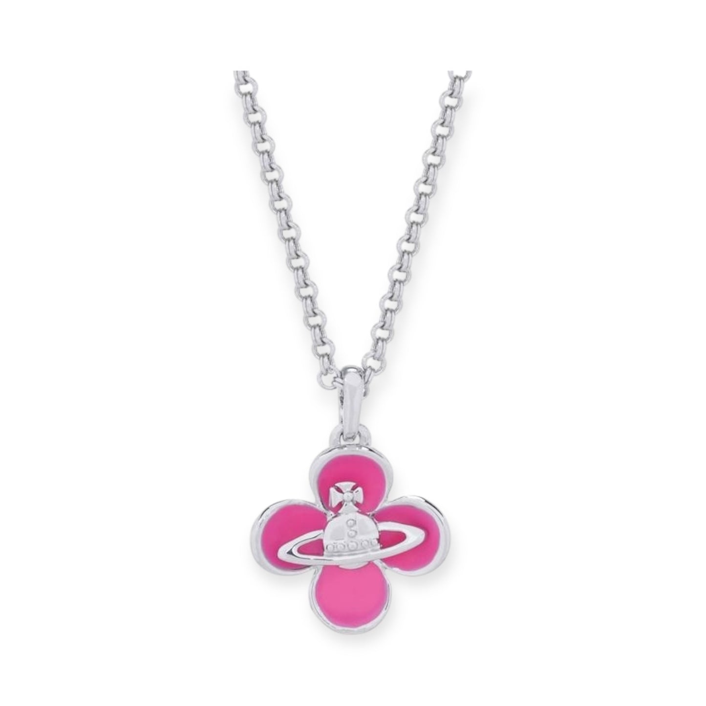Clover Flower Staple Orb Pendant Pink & Purple (2 colors)