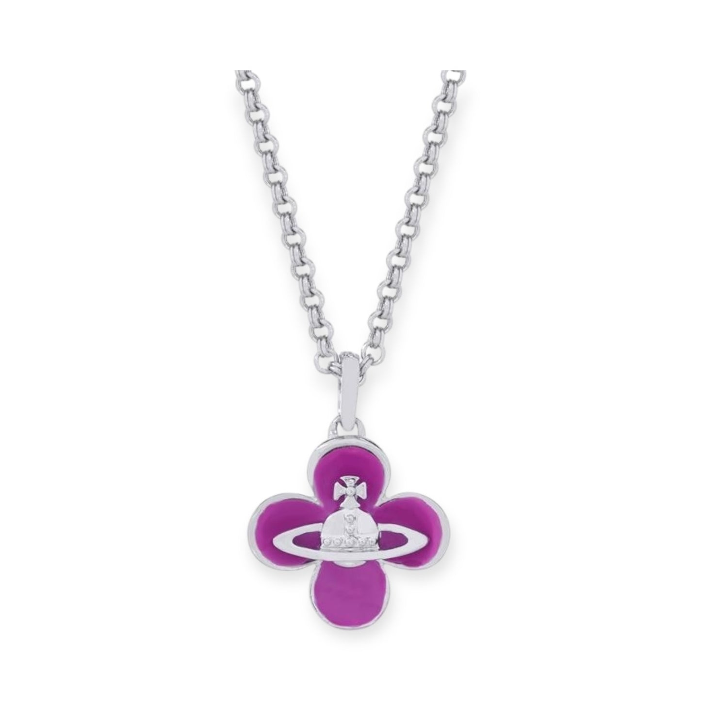 Clover Flower Staple Orb Pendant Pink & Purple (2 colors)