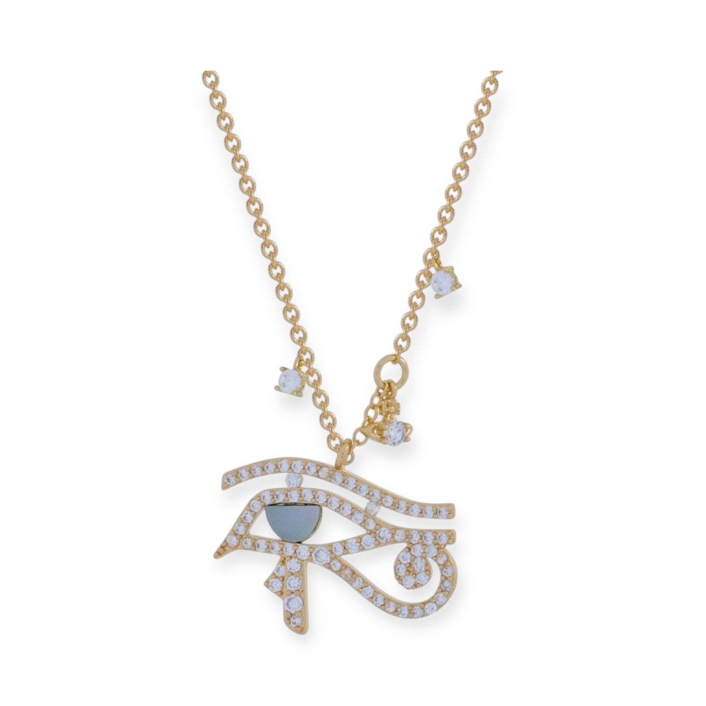 Eye of Horus Design Mini Orb Gold & Silver Necklace (2 Colors)
