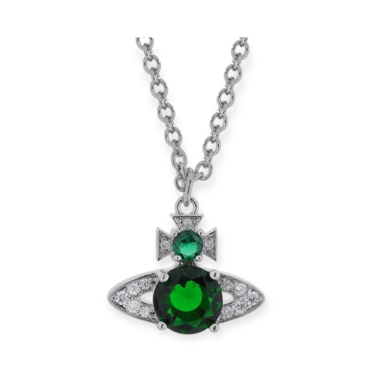 Multicolor Gem Encrusted Studded Orb Pendant Necklace (4 Colors)