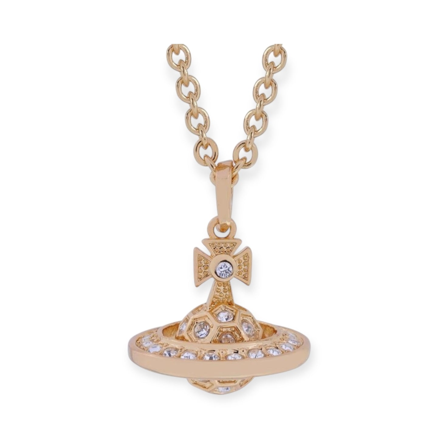 Multicolor Gem Studded Soccer Ball Design Orb Pendant Necklace (4 Colors)