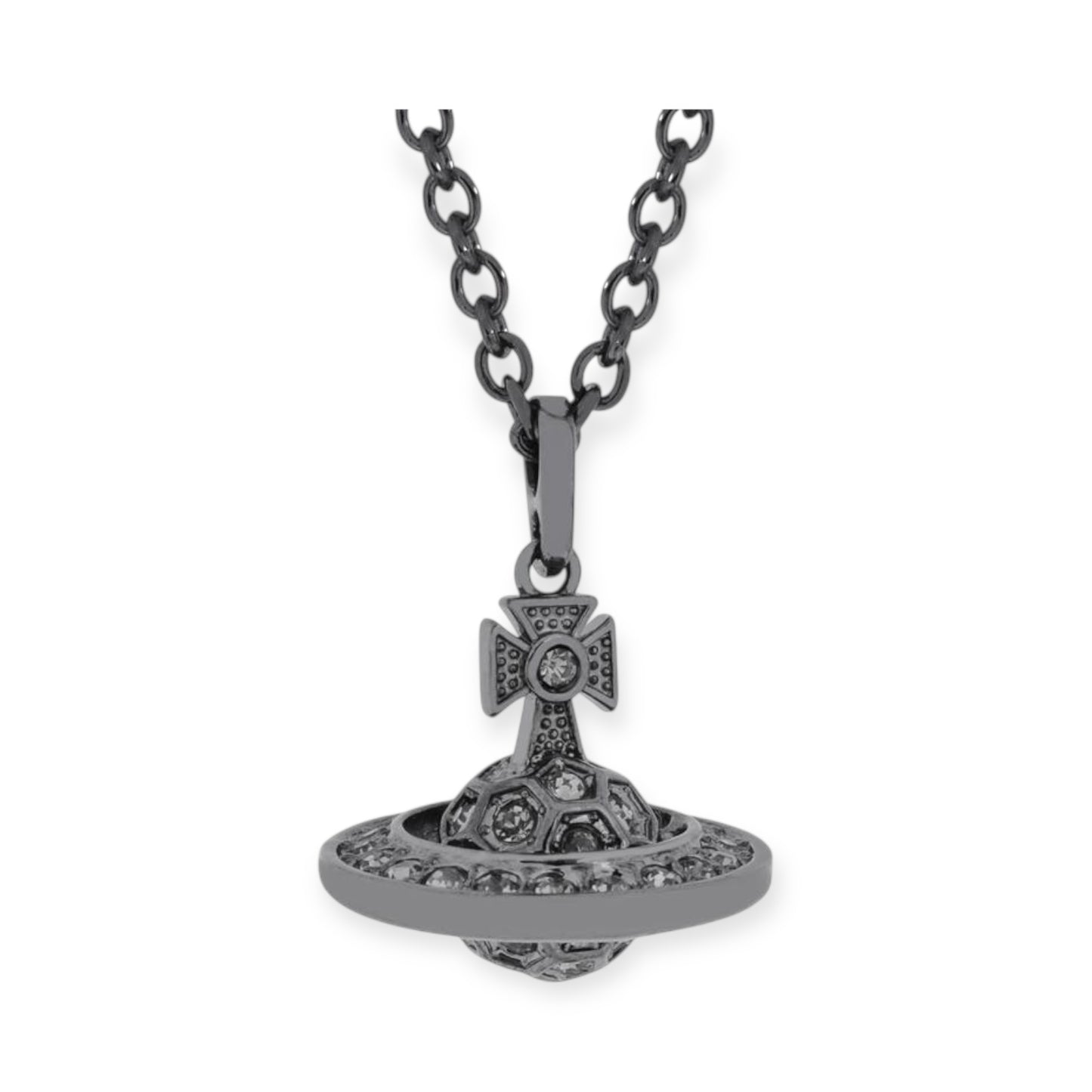 Multicolor Gem Studded Soccer Ball Design Orb Pendant Necklace (4 Colors)