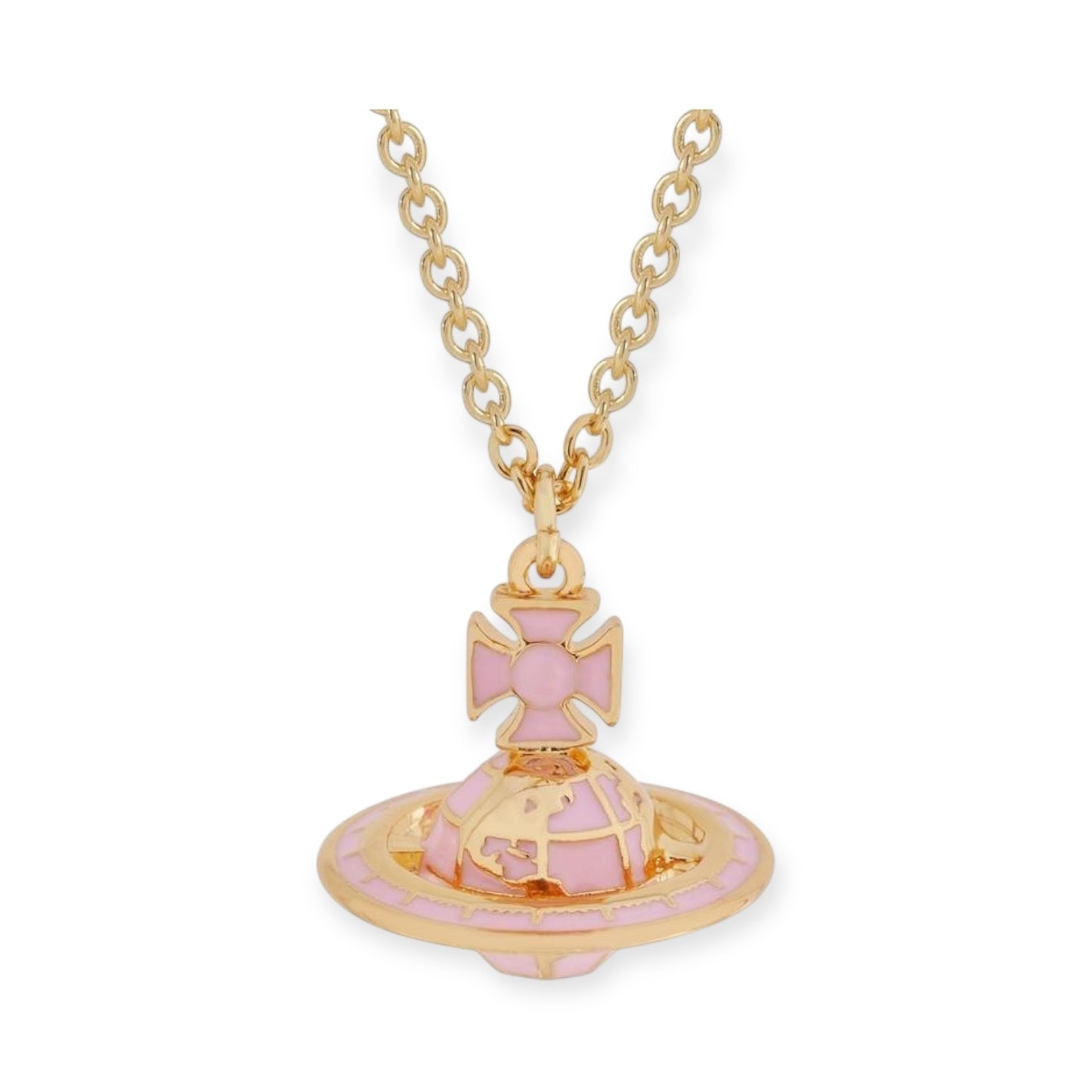 Earth Globe Abstract Design Orb Pendant Necklace (4 Colors)