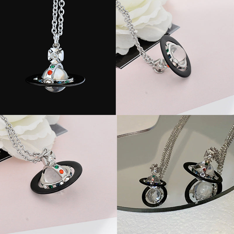 Colorful Gem 10MM 3D Abstract Orb Pendant Necklace (5 Colors)