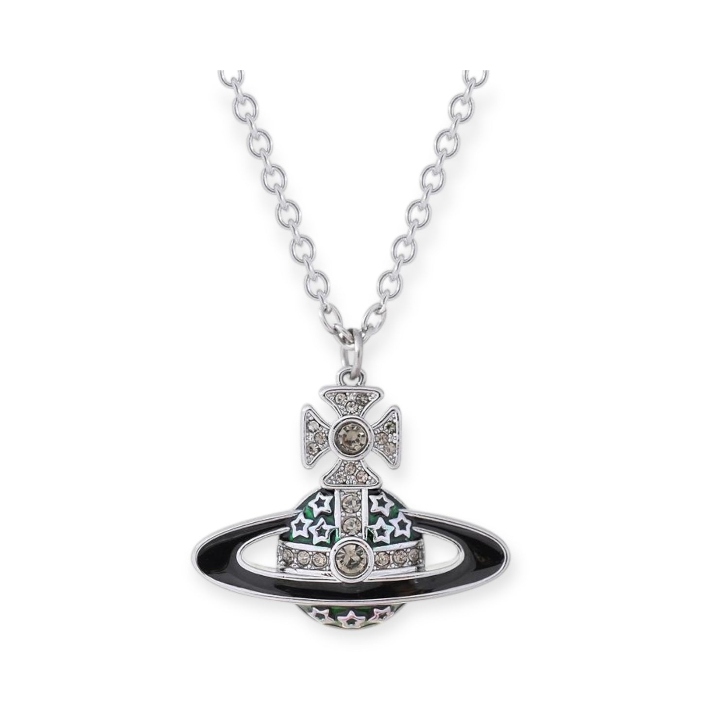 Multi Star Orb Pendant Necklace Black & Pink (2 Color)