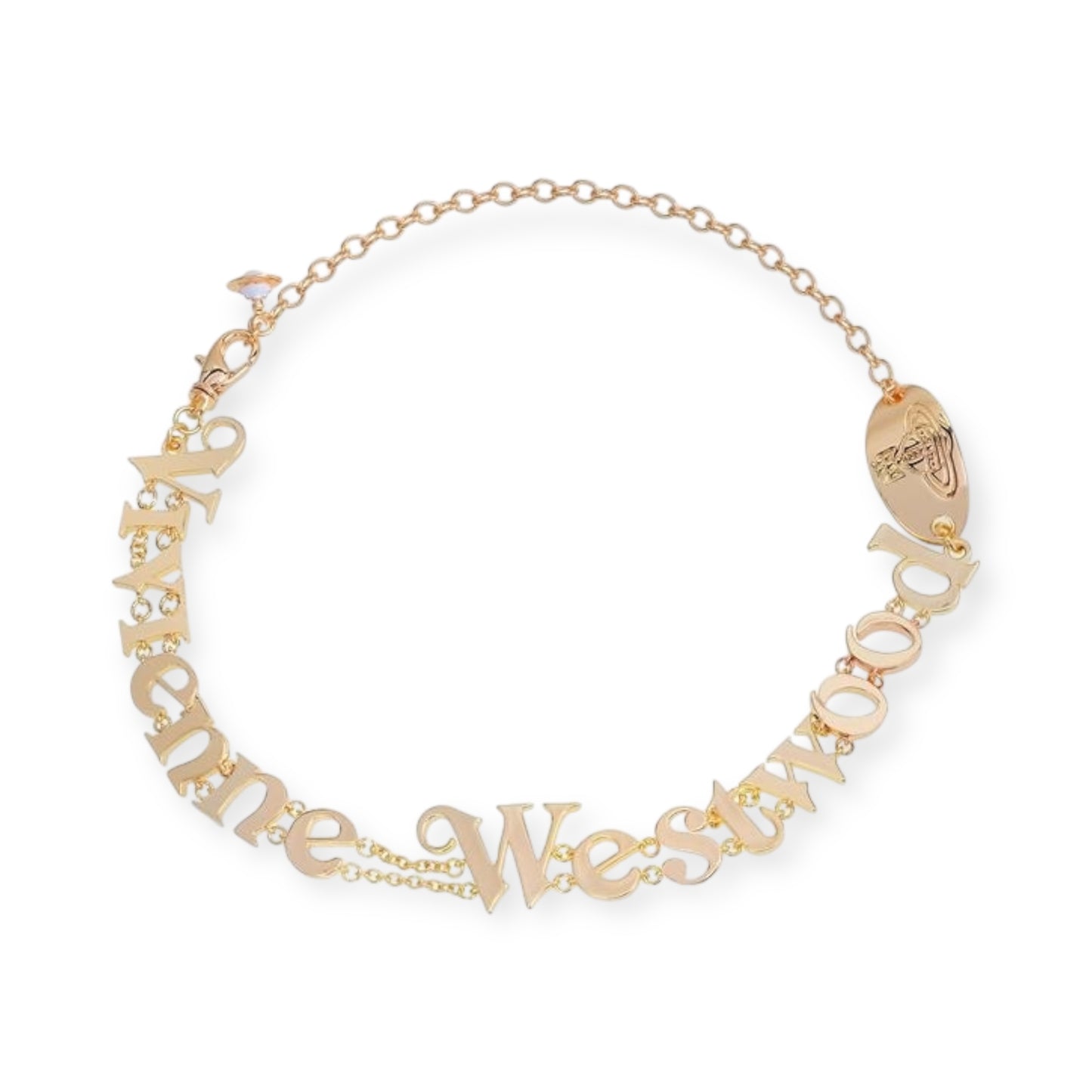 Curved Spellout Letters Statement Name Double Chain Gold & Silver (2 Colors)