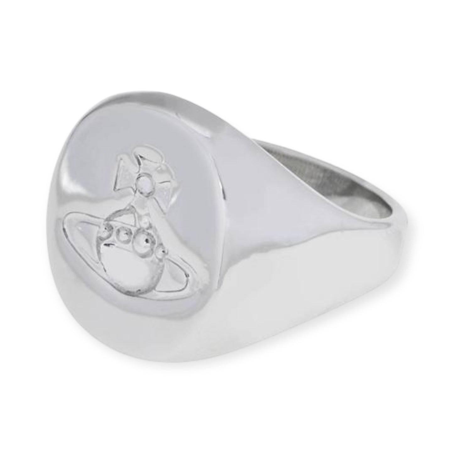 Orb Engraved Design Circle Shape Chunky Stamp Signet Ring (2 colors)