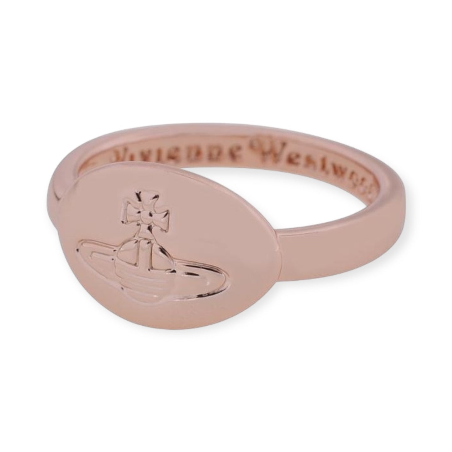 Flat Oval Shape Orb Engraved Design Stamp Signet Ring (4 colors)