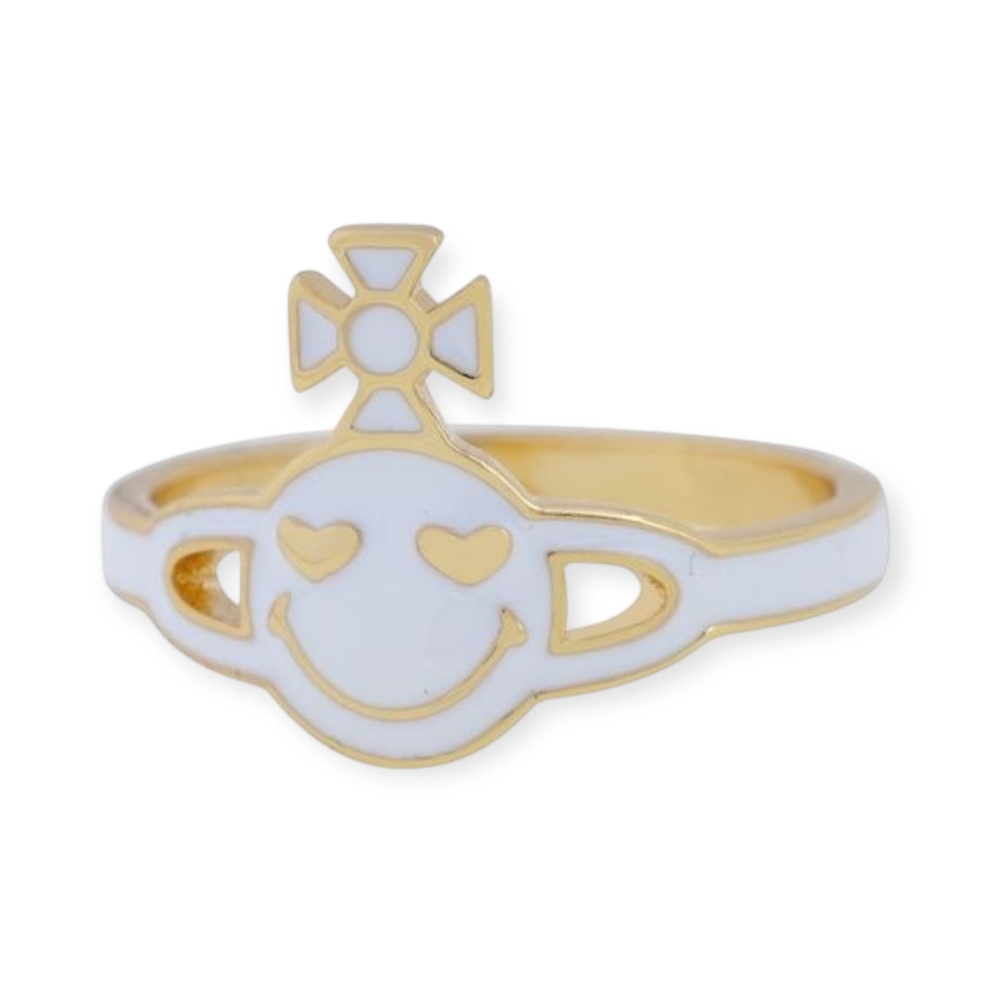 Smiley Face Heart Eyes Ring (3 colors)