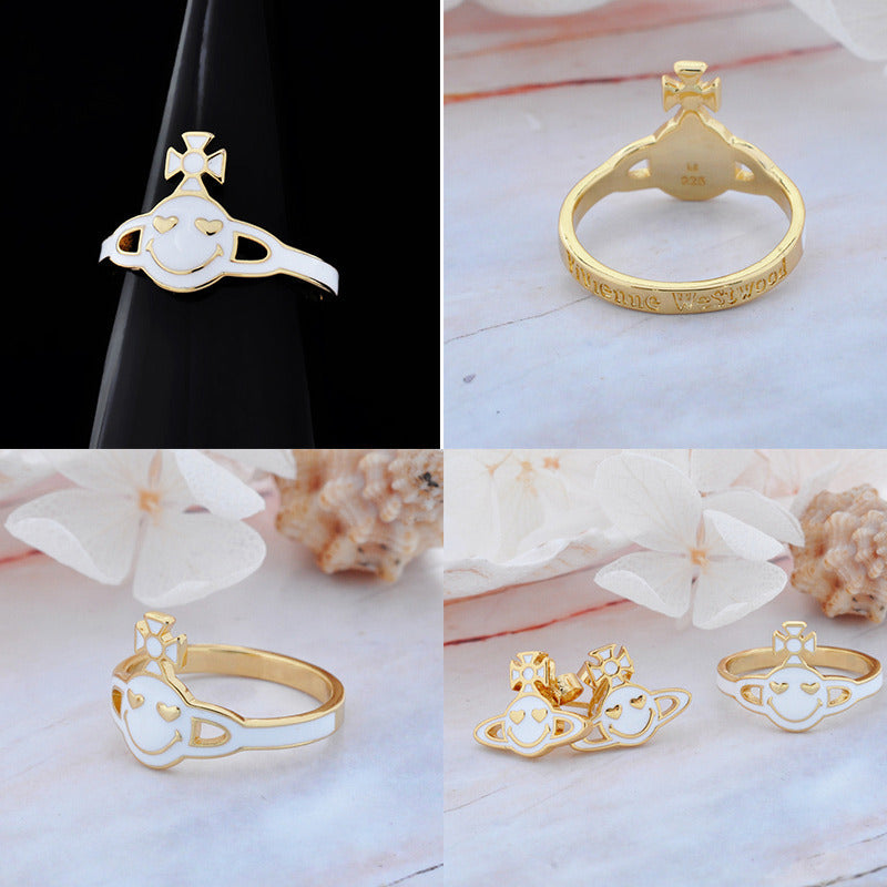 Smiley Face Heart Eyes Ring (3 colors)