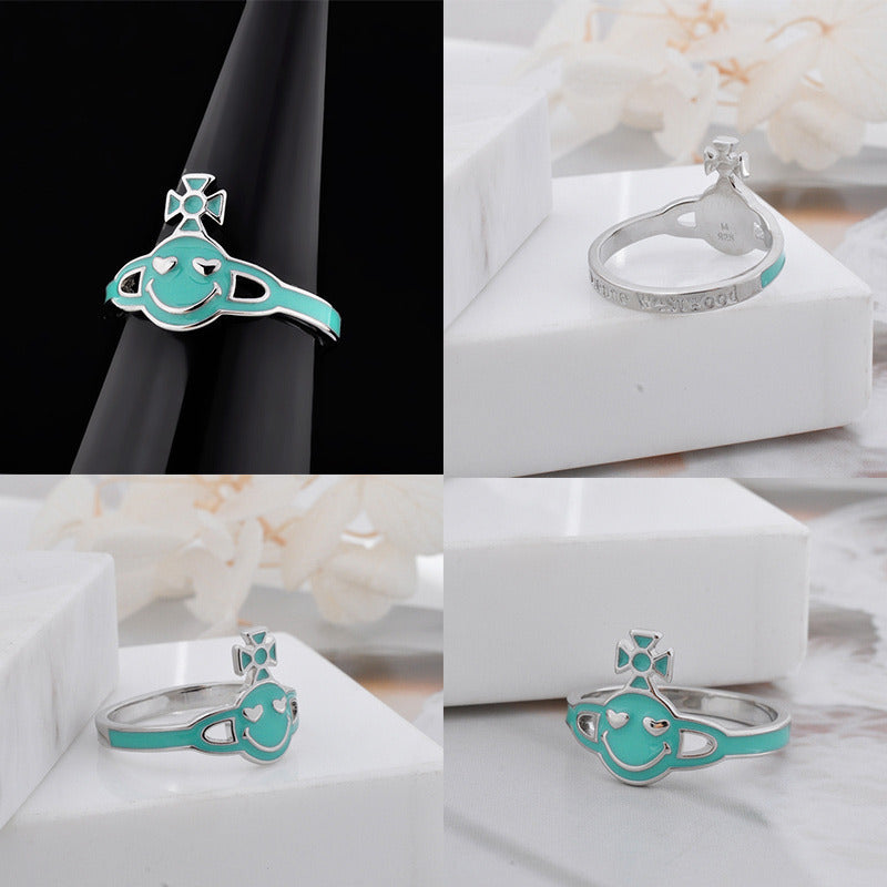 Smiley Face Heart Eyes Ring (3 colors)