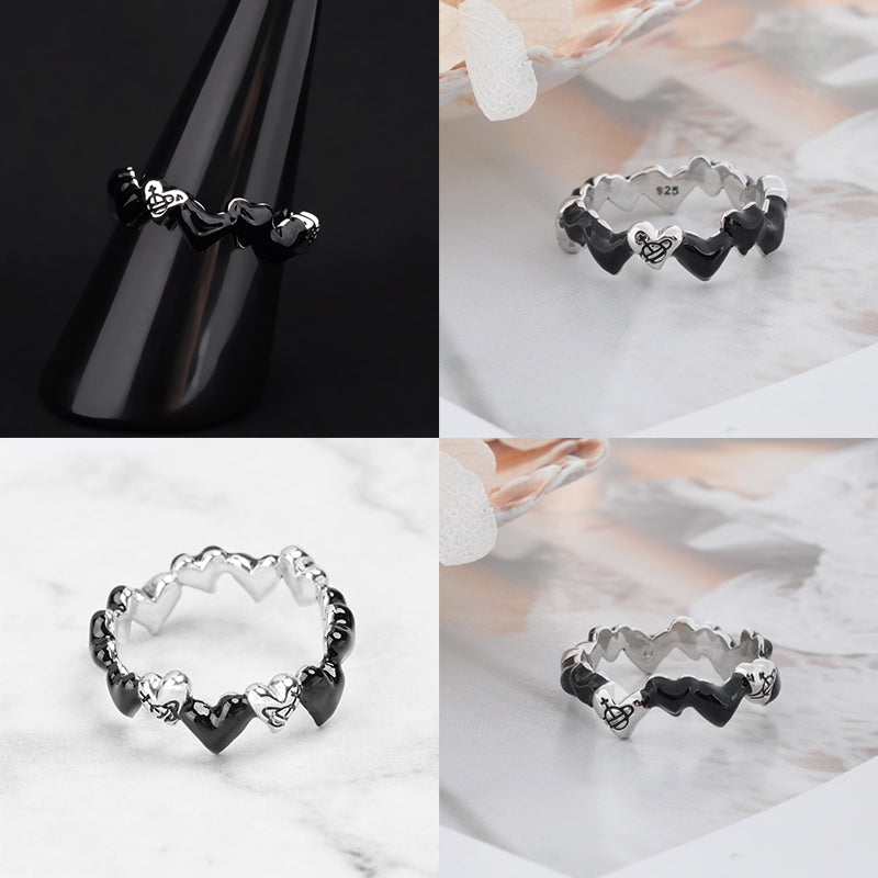 Multi Repeated Heart Ring (4 colors)