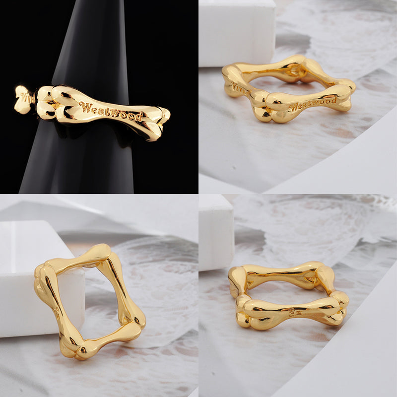 Multi Bone Bones Staple Ring (2 colors)