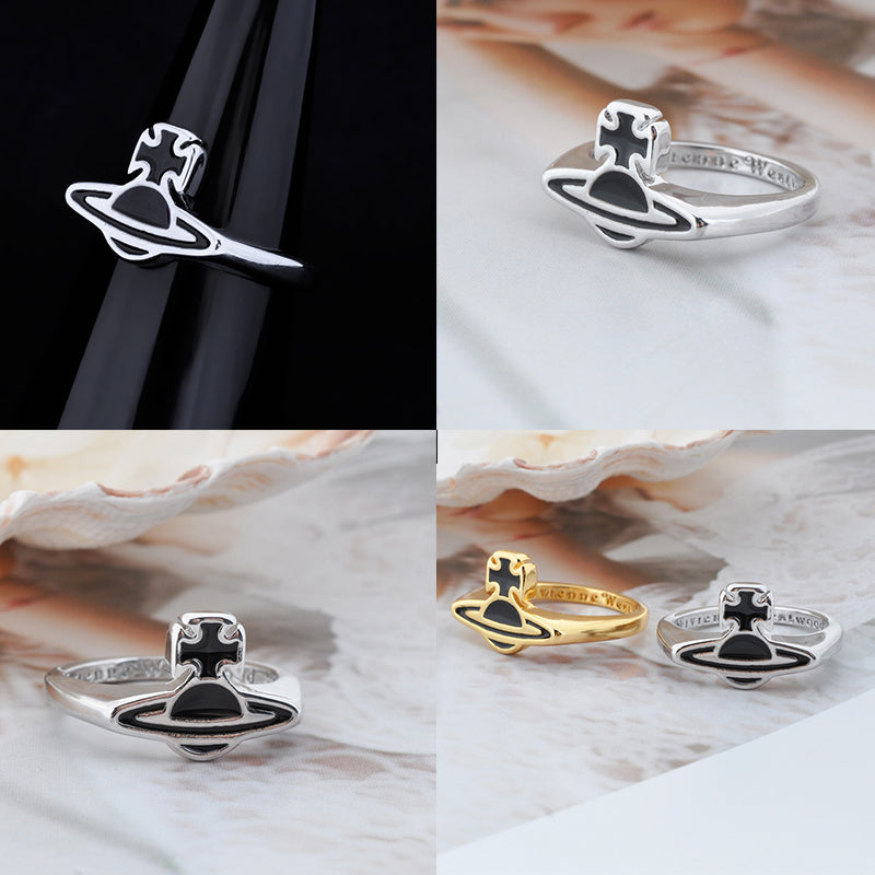 Black Shadow Outline Ring Gold & Silver (2 colors)