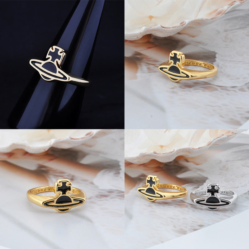 Black Shadow Outline Ring Gold & Silver (2 colors)