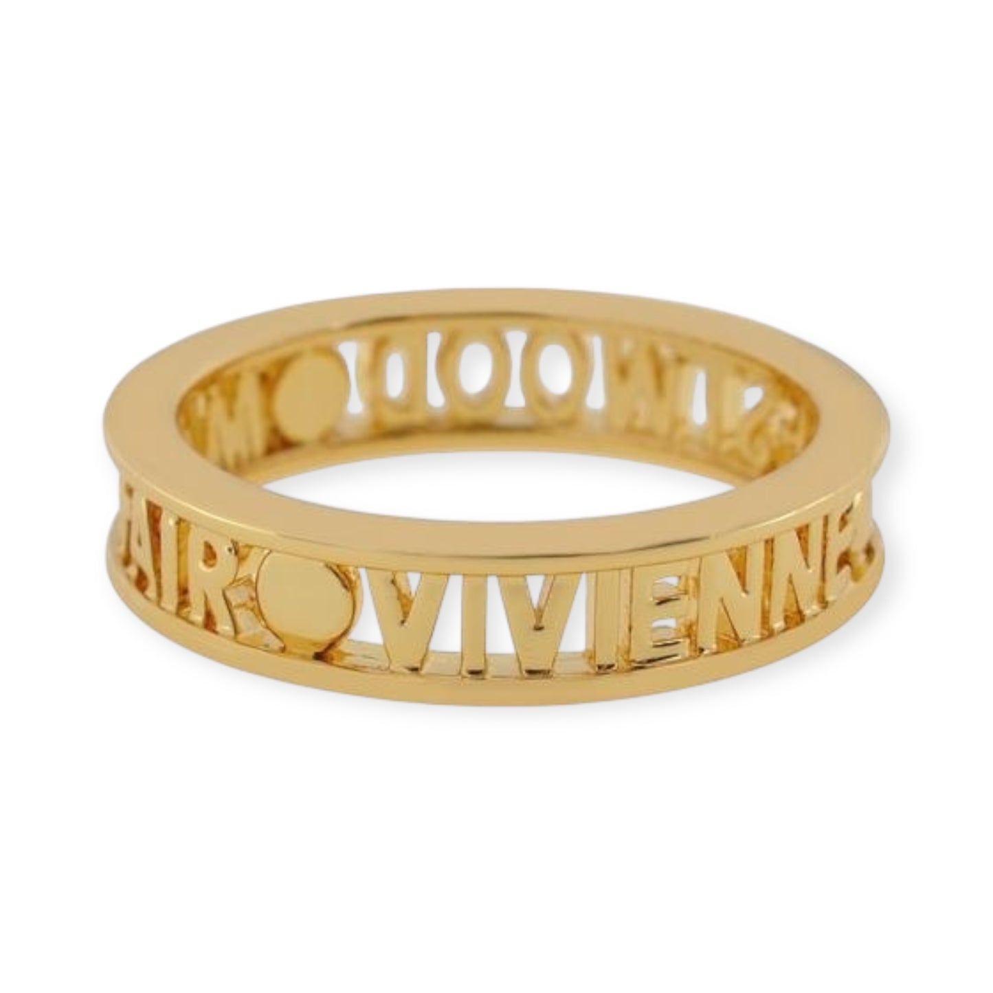 Double Rim Spellout Statement Dot Ring (4 colors)