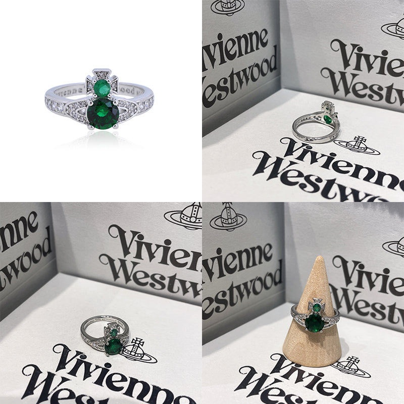 Multicolor Gem Orb Studded Encrusted Ring (8 colors)