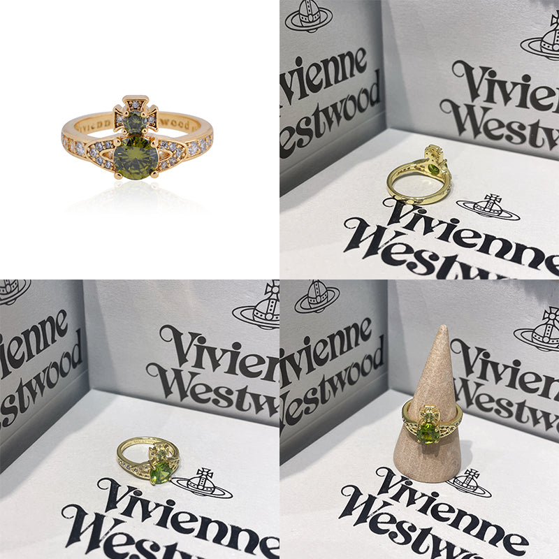 Multicolor Gem Orb Studded Encrusted Ring (8 colors)