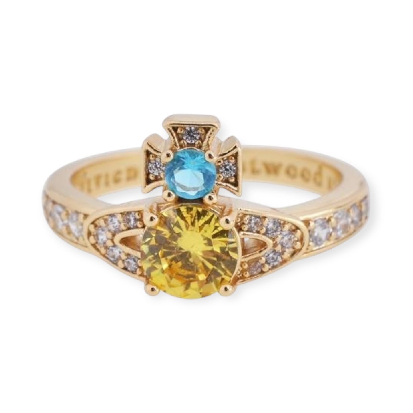 Multicolor Gem Orb Studded Encrusted Ring (8 colors)